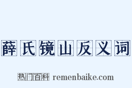 薛氏镜山反义词是什么意思的图片